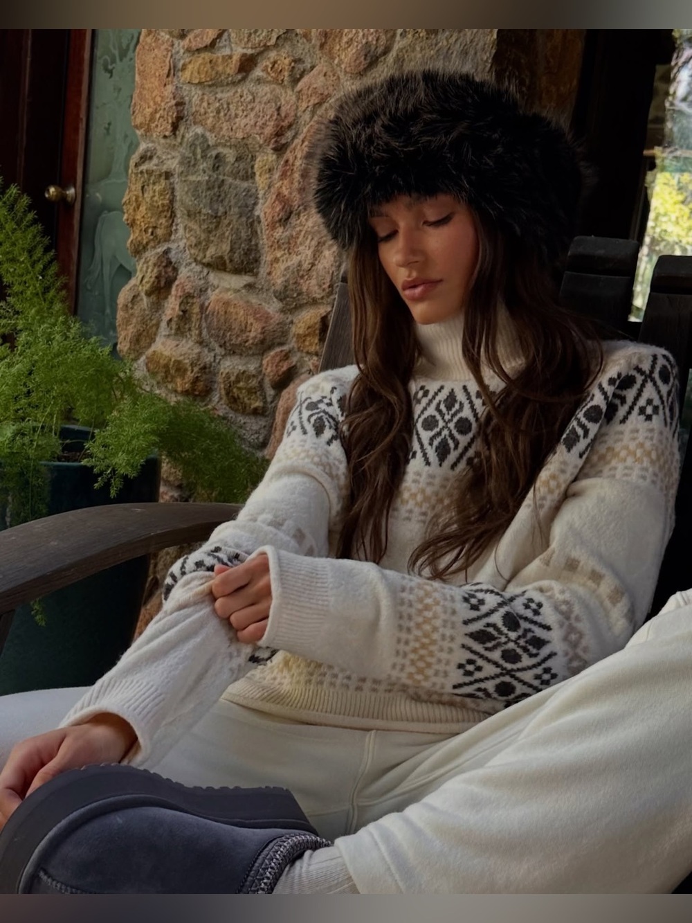 TODAY ONLY SALE! ✨ NWT More To Come x Revolve Kelsey Fairisle Sweater - Picture 5 of 14